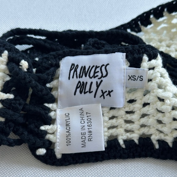 Princess Polly Crochet Crop Knit Summer Adilet Top Size S - Picture 6 of 7